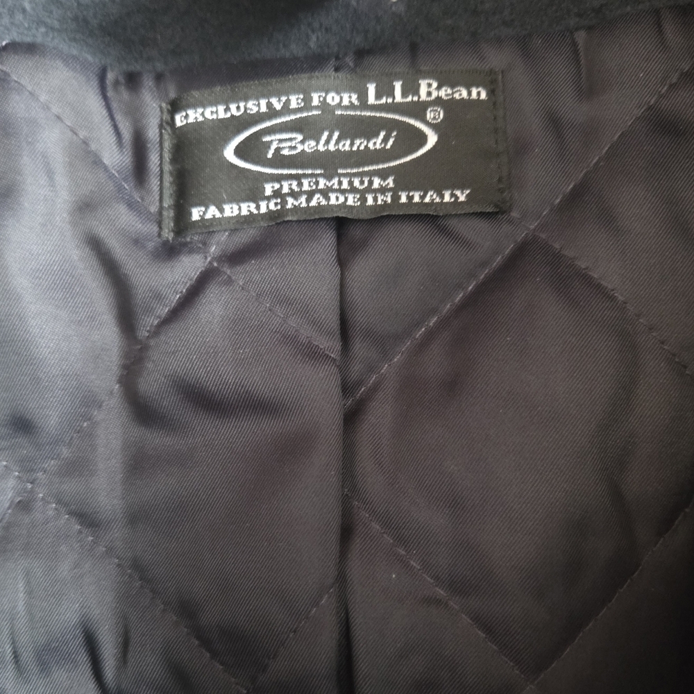 L.L. BEAN Lambswool Thinsulate Navy Duffel Toggle Coat Size 14 Petite - Picture 10 of 12